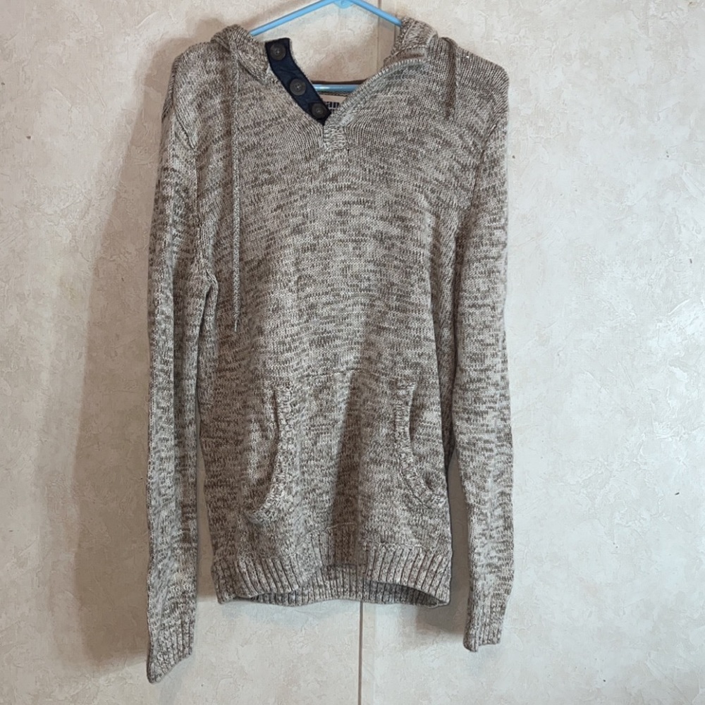 Men’s Urban Pipeline Cream knit Hooded Sweater
